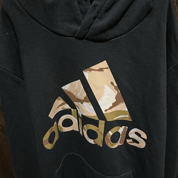 Black Adidas Hooded Sweatshirt, Men’s Medium - Picture 2 of 11